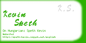 kevin speth business card